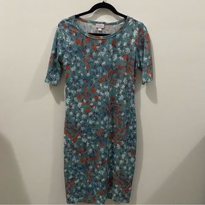LULAROE Julia Blue Dress M